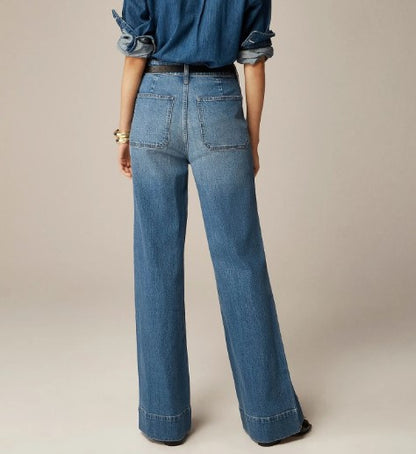 Tummy Control Winter Wide Leg Jeans